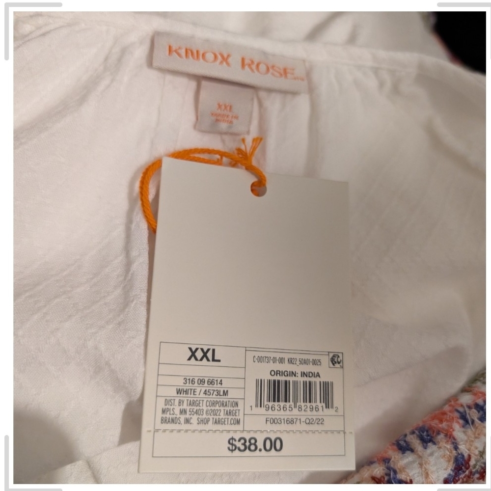 Knox Rose White Top with Multicolor Accents - Picture 5 of 6